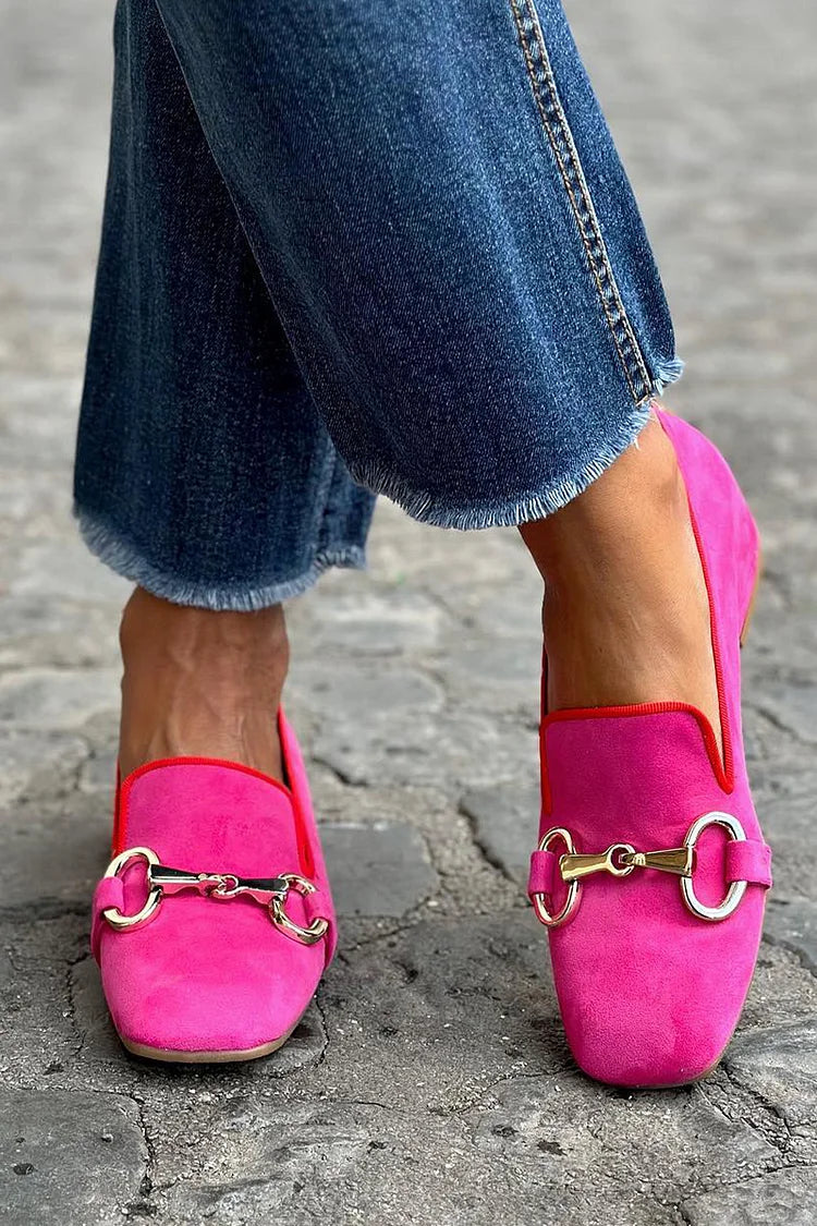Fluorescent Loafer with Metal Accent