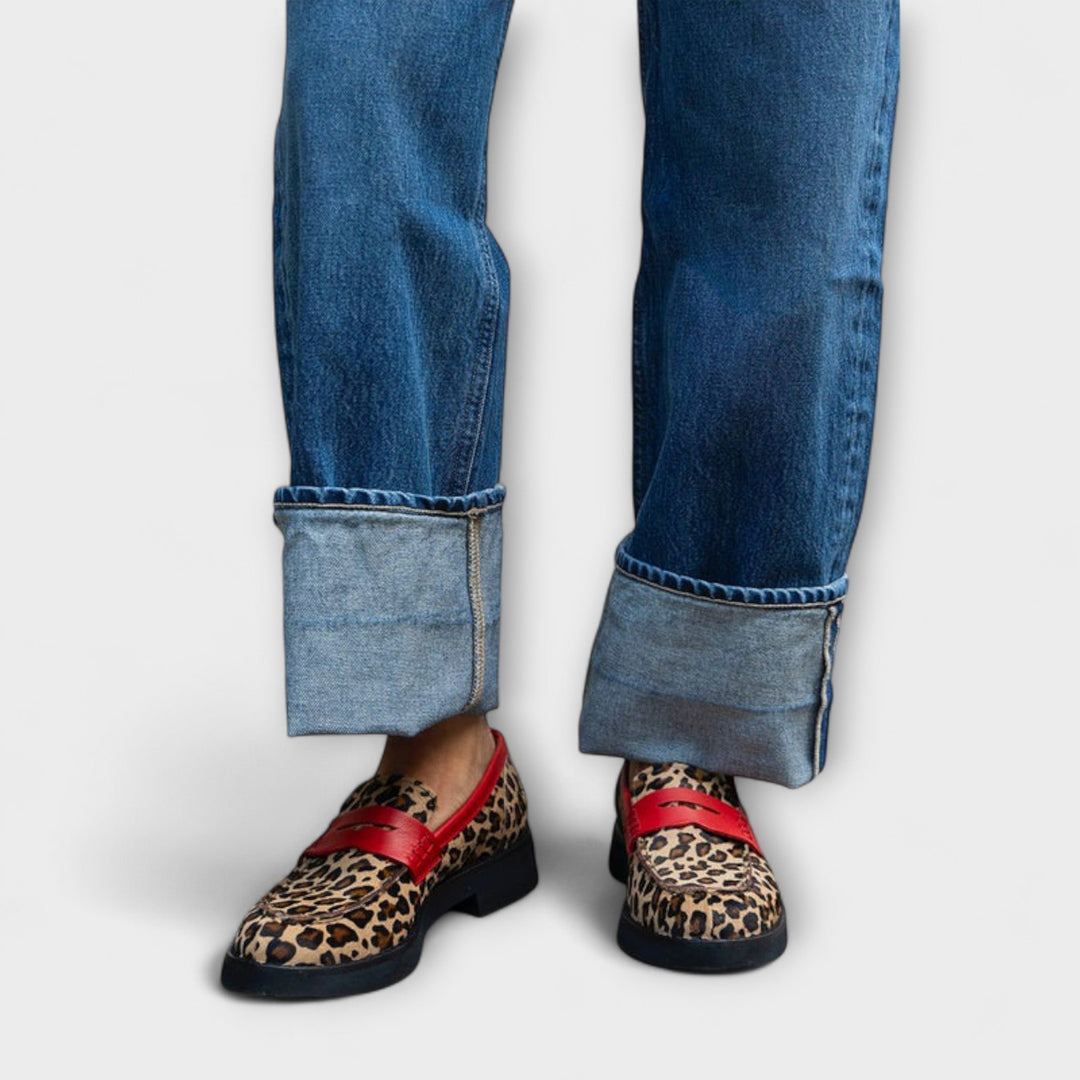 Liora Round Toe Leopard Print Shoes
