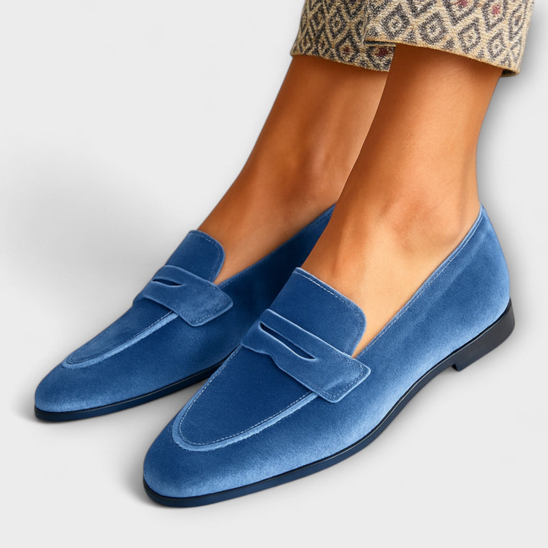 Louise Plush Velvet Slip-Ons