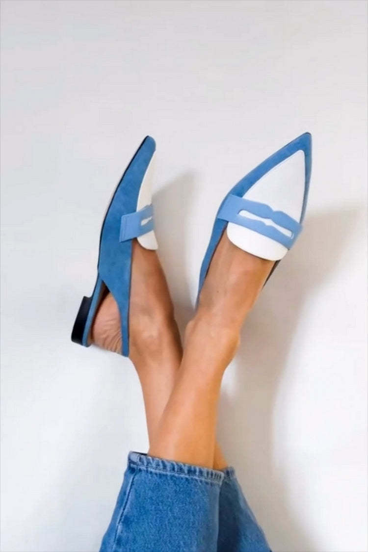 Slingback Loafers in Blue