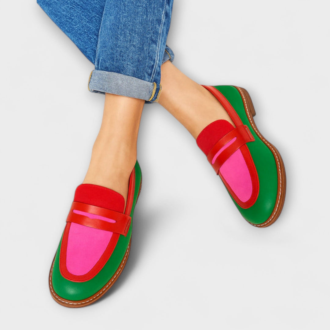 Nyla Casual Color Block Loafers