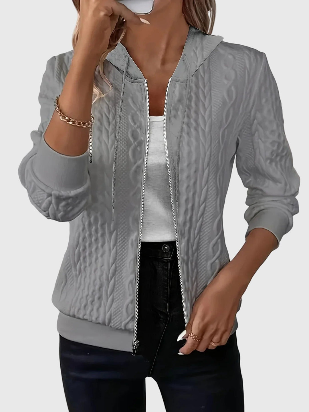 Jenna Zippered Hoodie