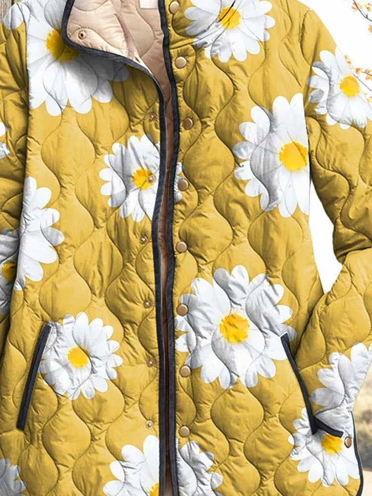 Delightful Daisy Print Women's Jacket
