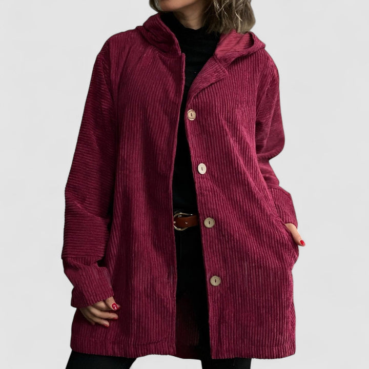 Cordia - Comfortable Hooded Corduroy Jacket