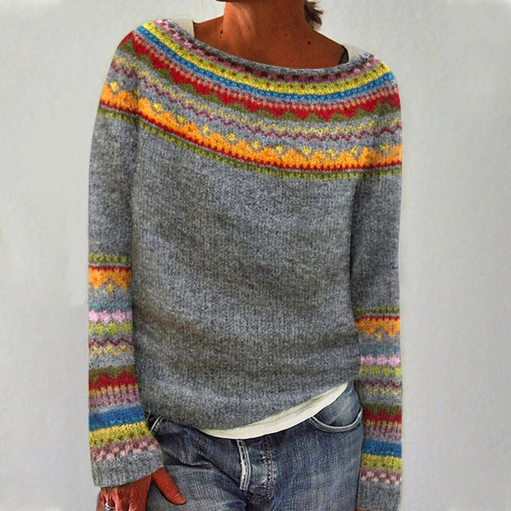 Elyse Retro Wool Knit Sweater