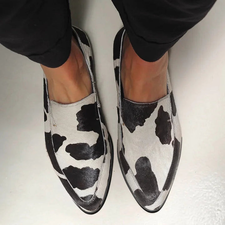 Cow Print Slip-On Sneakers