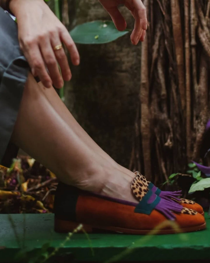 Animal-Print Fringe Loafer