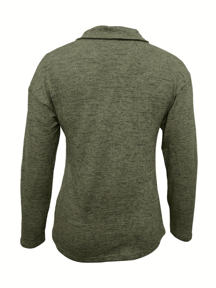 Lara Zip Collar Knit Sweater