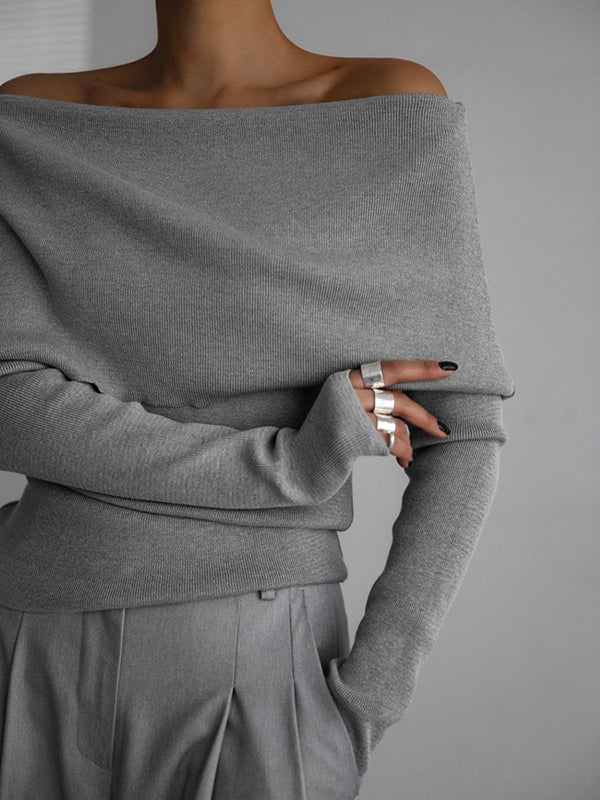 Erica Elegant Off-Shoulder Sweater