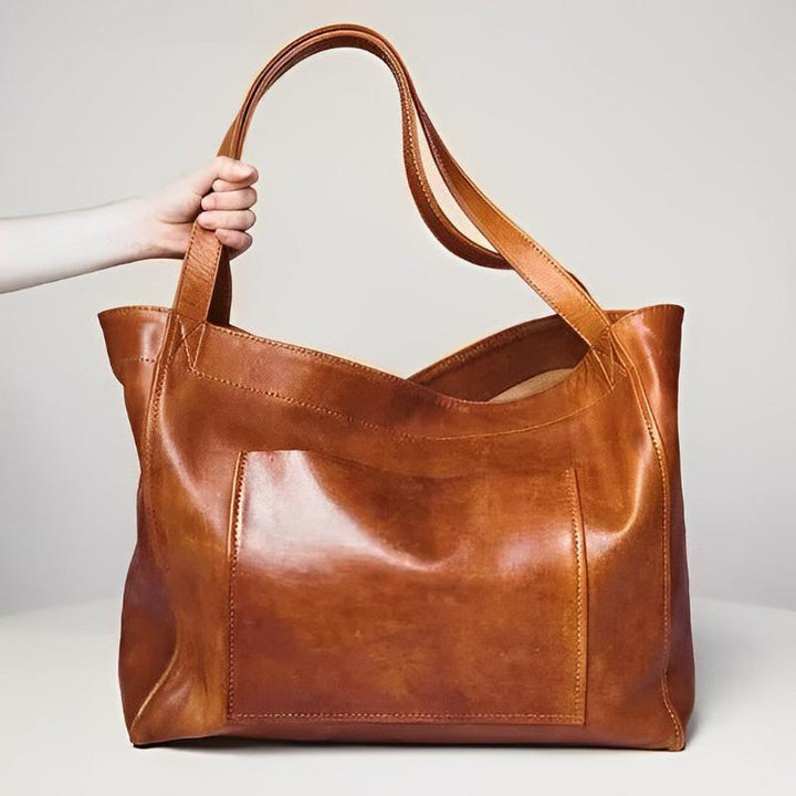 Elara Vintage Leather Satchel