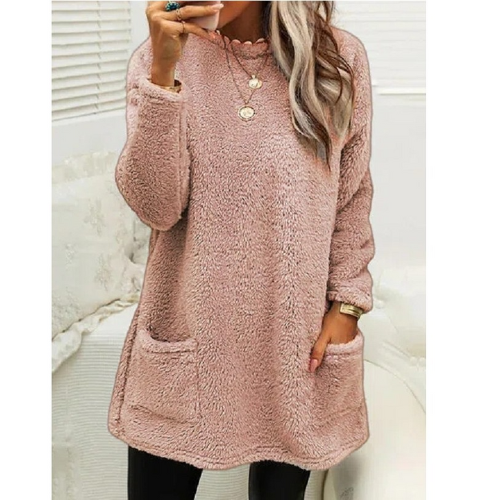 Lucy Long Fleece Pullover Sweater
