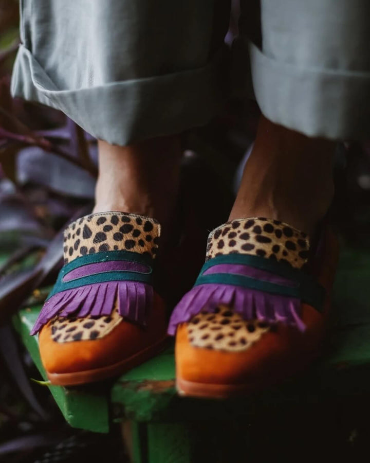 Animal-Print Fringe Loafer