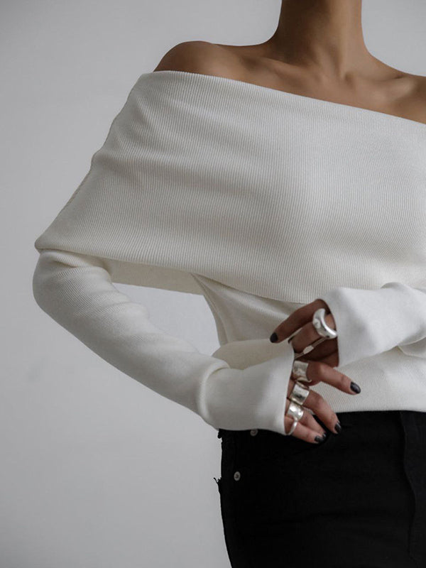 Erica Elegant Off-Shoulder Sweater