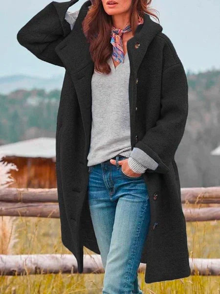 Audrey Cozy Button-Front Outdoor Jacket