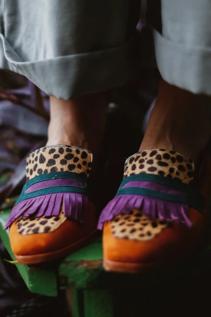 Animal-Print Fringe Loafer