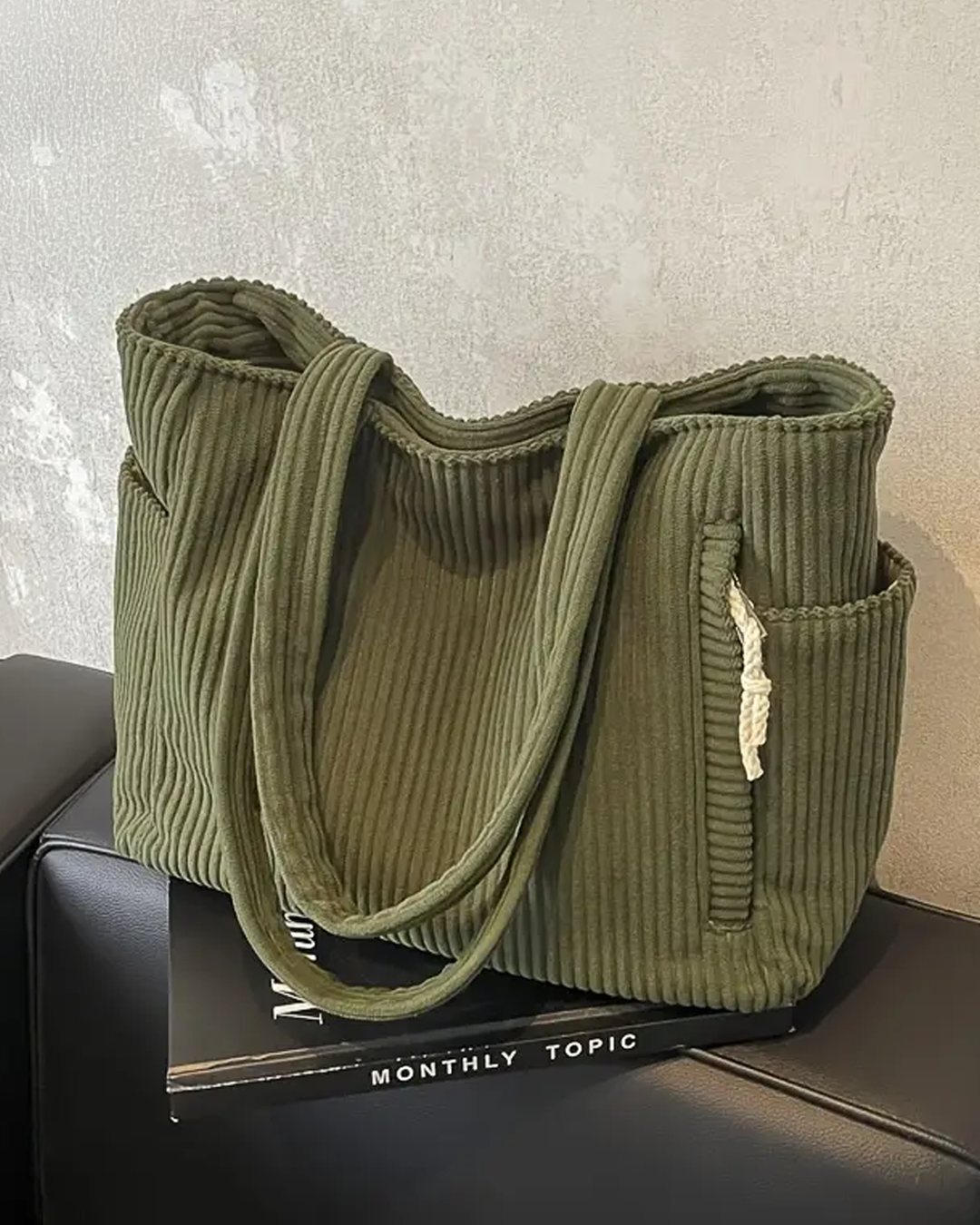 Tilda Drwastring Ribbed Tote Bag