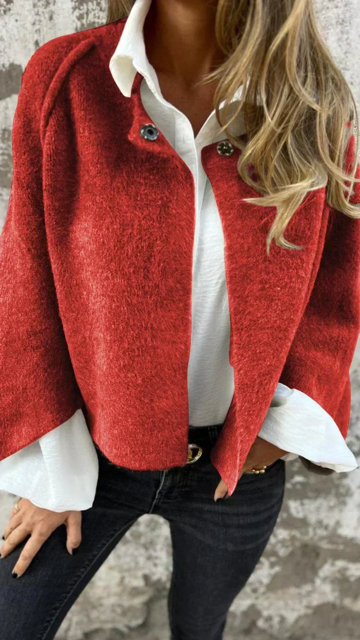 Amalia Long-Sleeve Wool Cardigan
