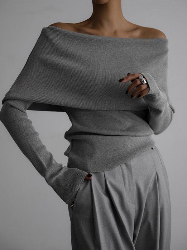 Erica Elegant Off-Shoulder Sweater