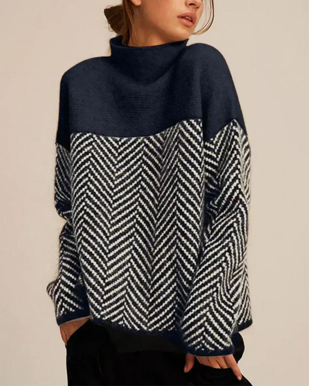 Norah Cozy Cotton Turtleneck Knit