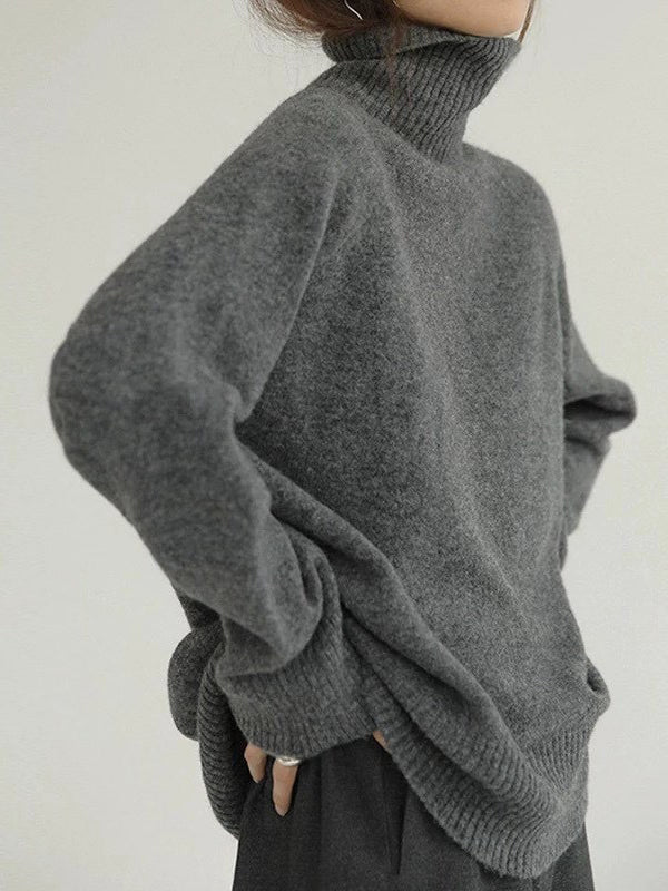 Cozy Heather Turtleneck Sweater