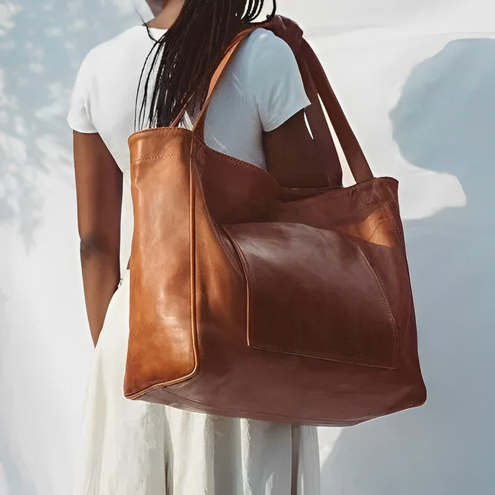 Elara Vintage Leather Satchel