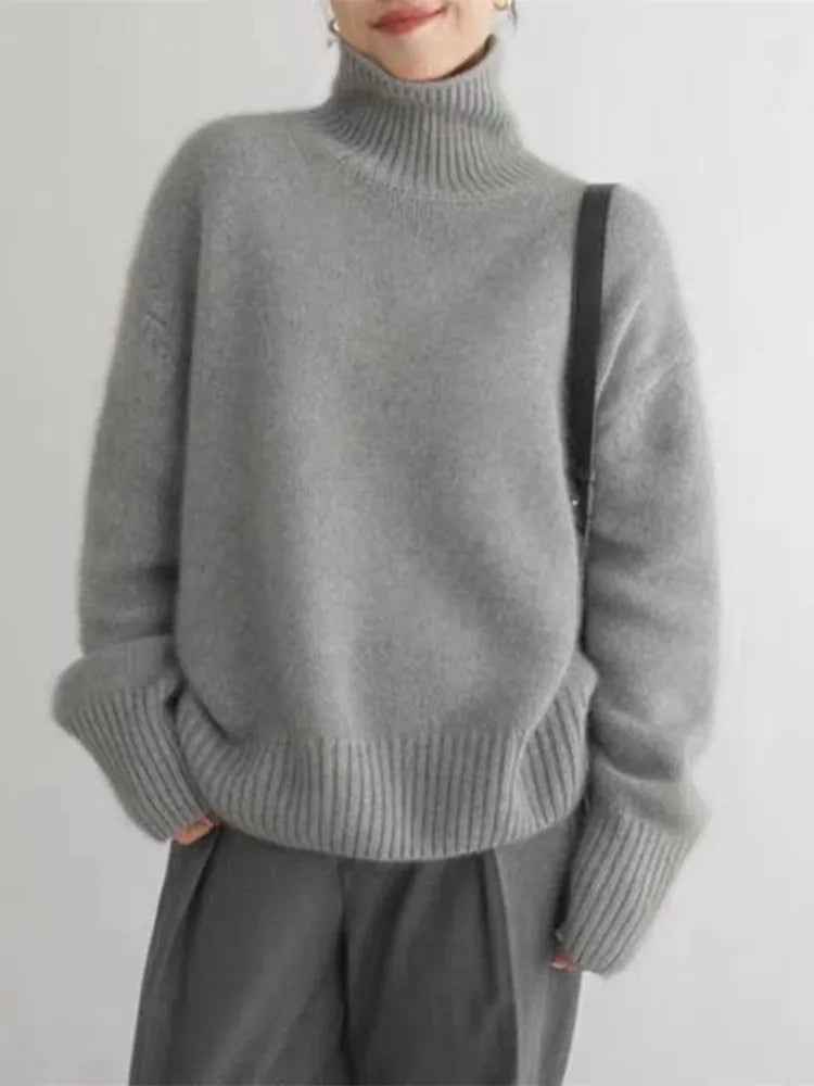 Amaya Premium Cashmere Turtleneck Sweater