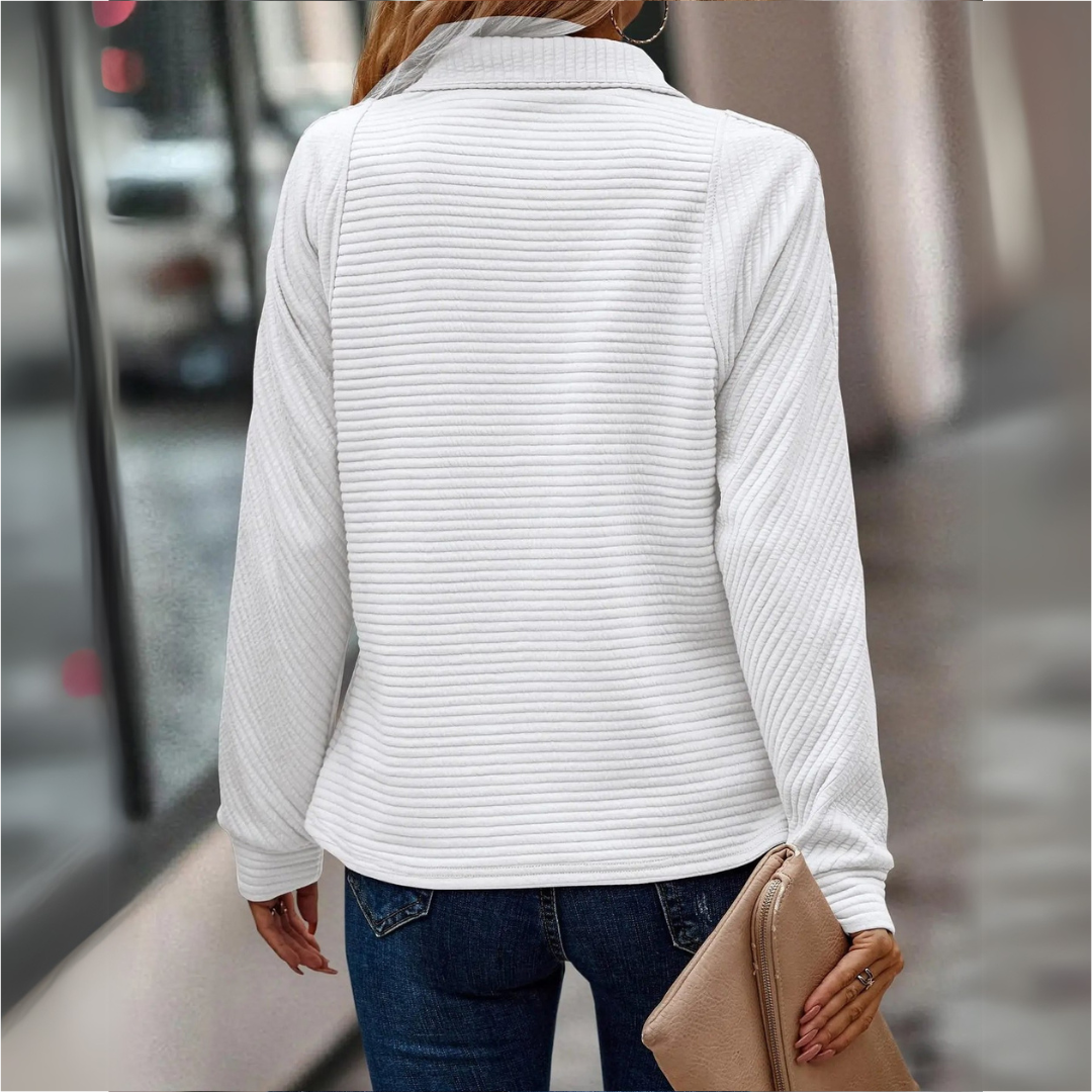 Suzanne Detailed Half-Zip Pullover