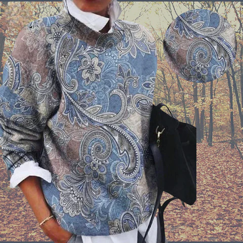 Jessie Printed Pullover Sweater