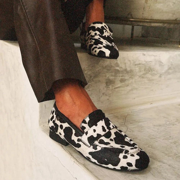 Elegant Animal-Print Loafers