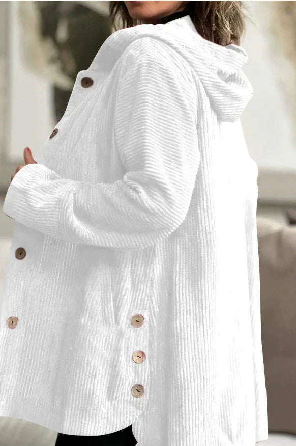 Cordia - Comfortable Hooded Corduroy Jacket