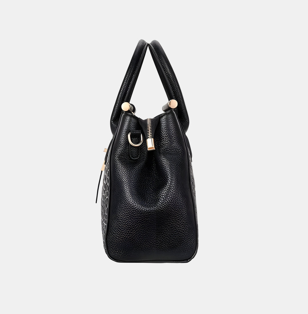 Evelina Croc-Embossed Handbag