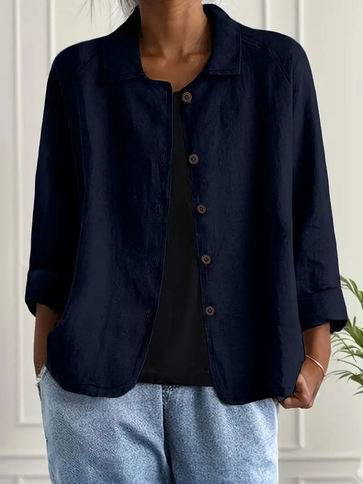 Hailey Relaxed Fit Button-Up Blazer