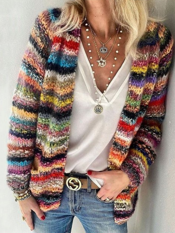 Elena Colorful Knit Cardigan