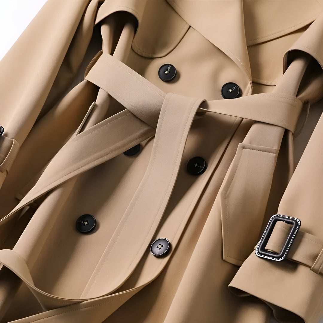 Chic Jade Trench Coat