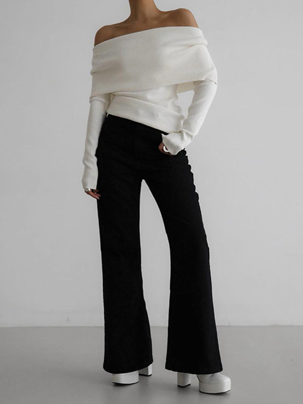 Erica Elegant Off-Shoulder Sweater