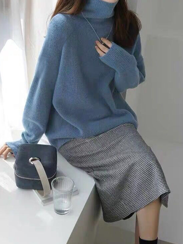 Cozy Heather Turtleneck Sweater