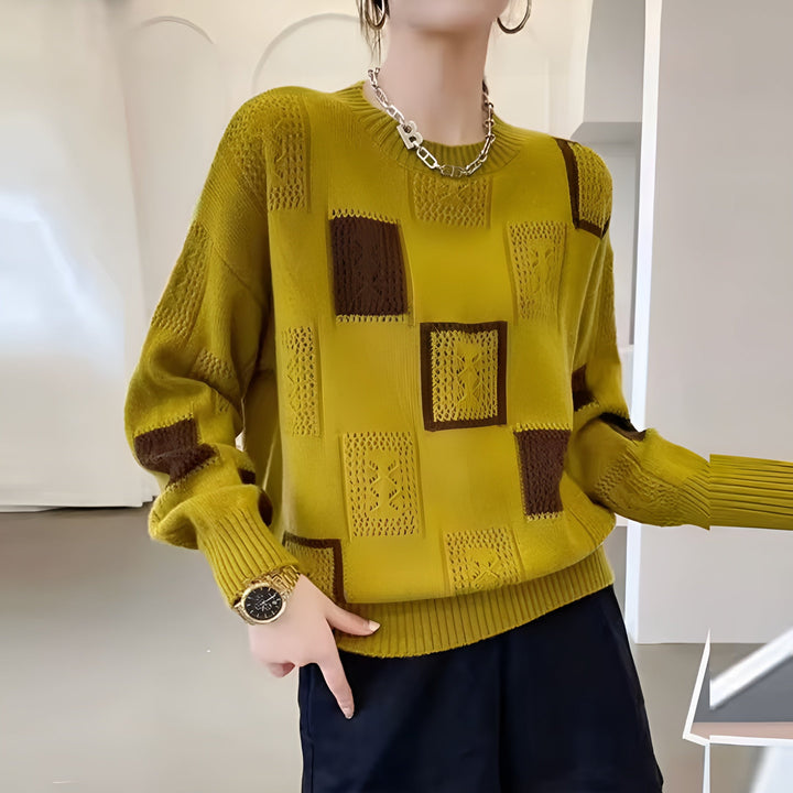 Samantha Monochrome Patchwork Sweater