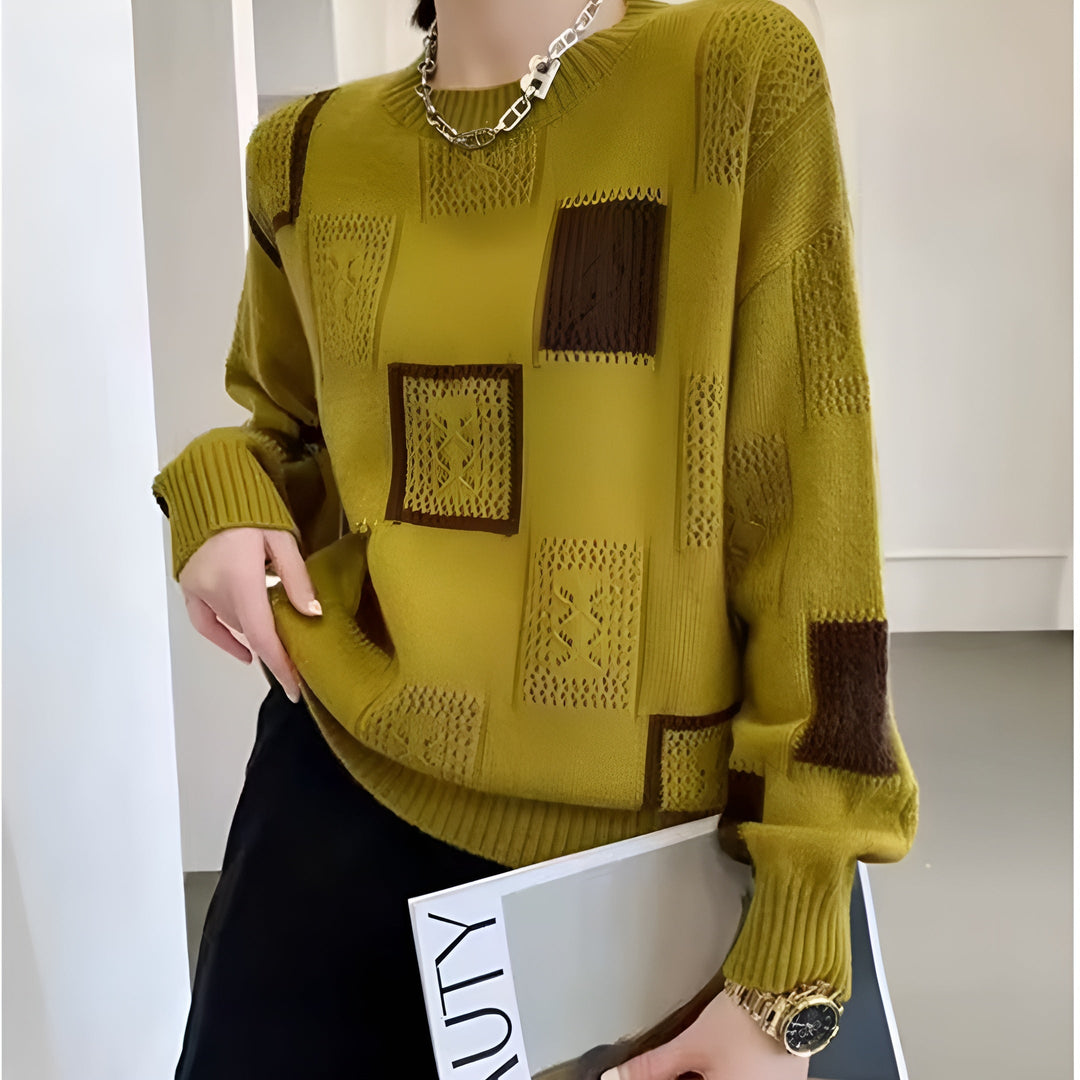 Samantha Monochrome Patchwork Sweater