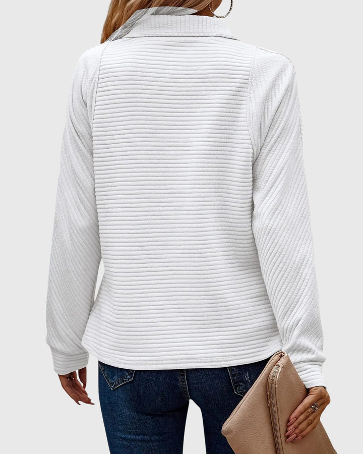 Molly Chic Half-Zip Knit Sweater