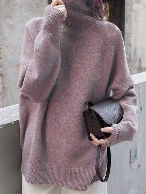 Cozy Heather Turtleneck Sweater