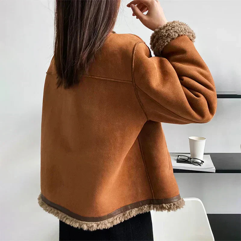 Rosalie | Sheepskin Jacket with Button Detail