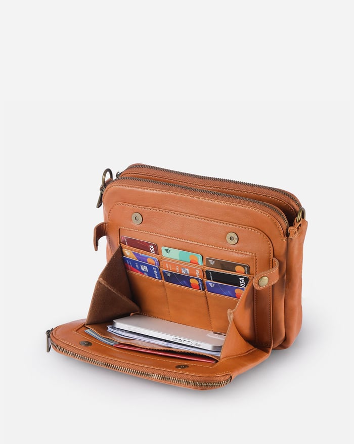 Jennie Chic Triple-Layer Crossbody Bag