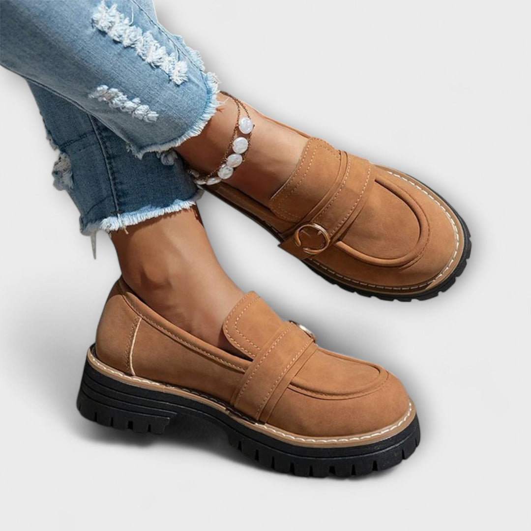 Lora Round Toe Casual Loafers