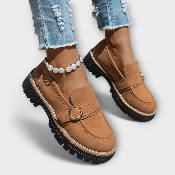 Lora Round Toe Casual Loafers