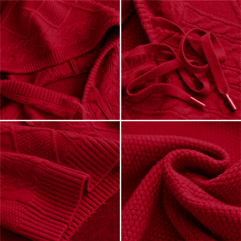 Emily Cozy Cable Knit Hoodie
