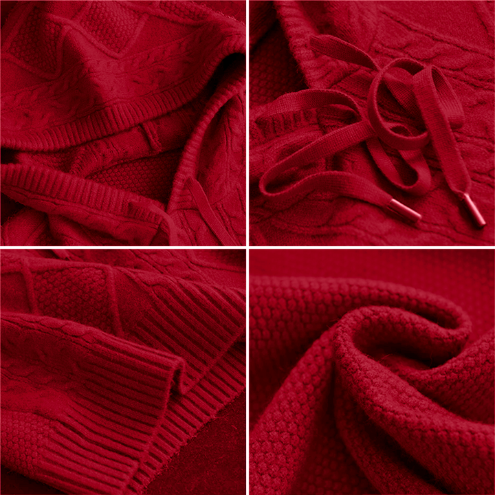 Emily Cozy Cable Knit Hoodie