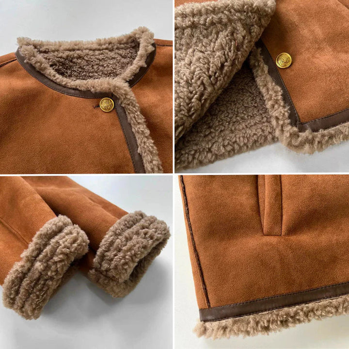 Rosalie | Sheepskin Jacket with Button Detail