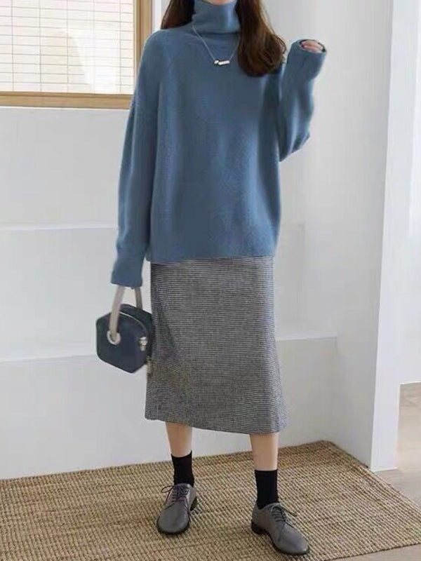 Cozy Heather Turtleneck Sweater