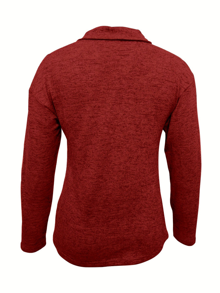 Lara Zip Collar Knit Sweater