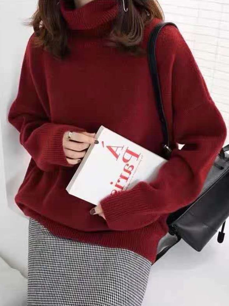 Cozy Heather Turtleneck Sweater